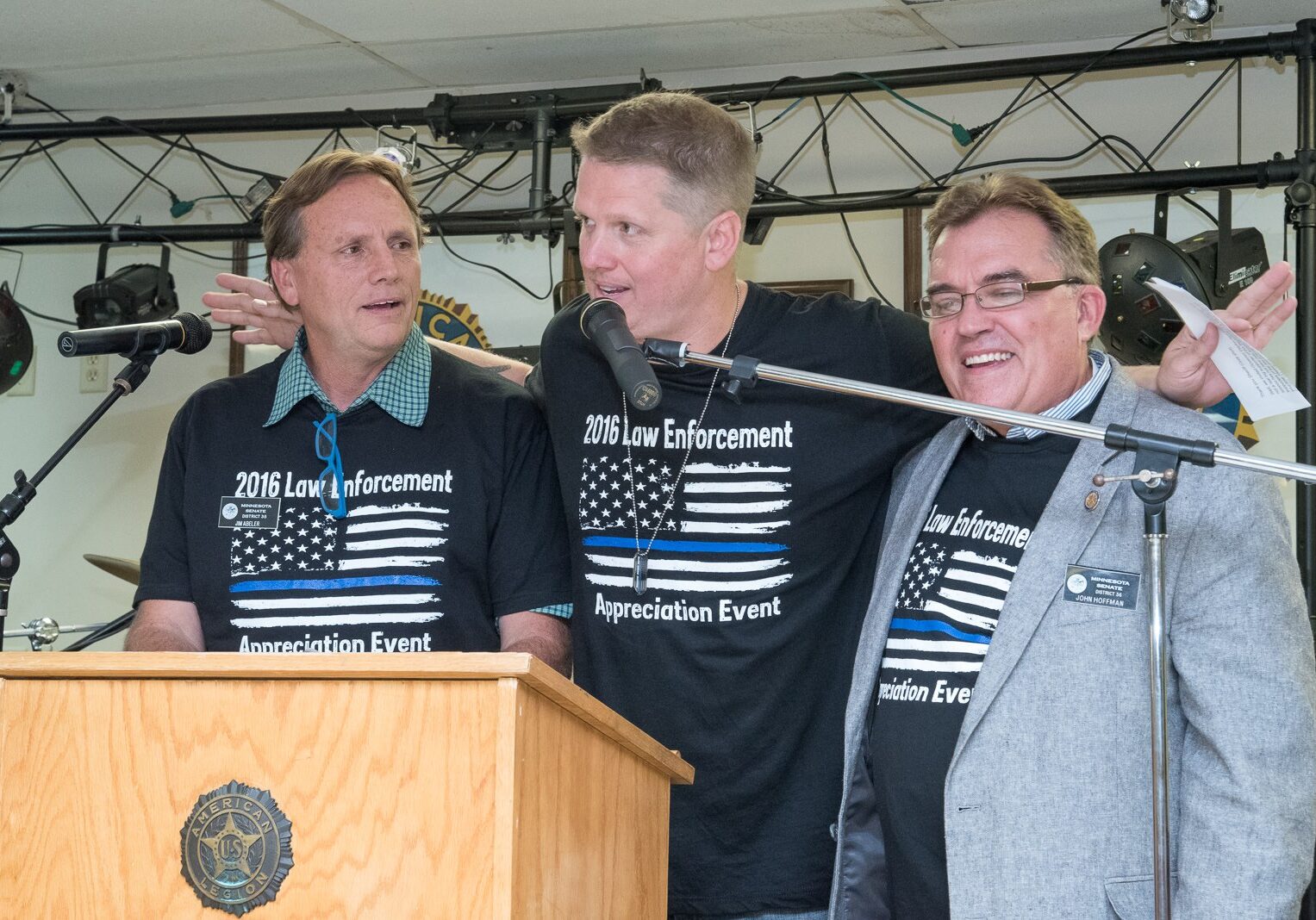 Dustin Reichert with MN Senator Jim Abeler and Senator John Hoffman