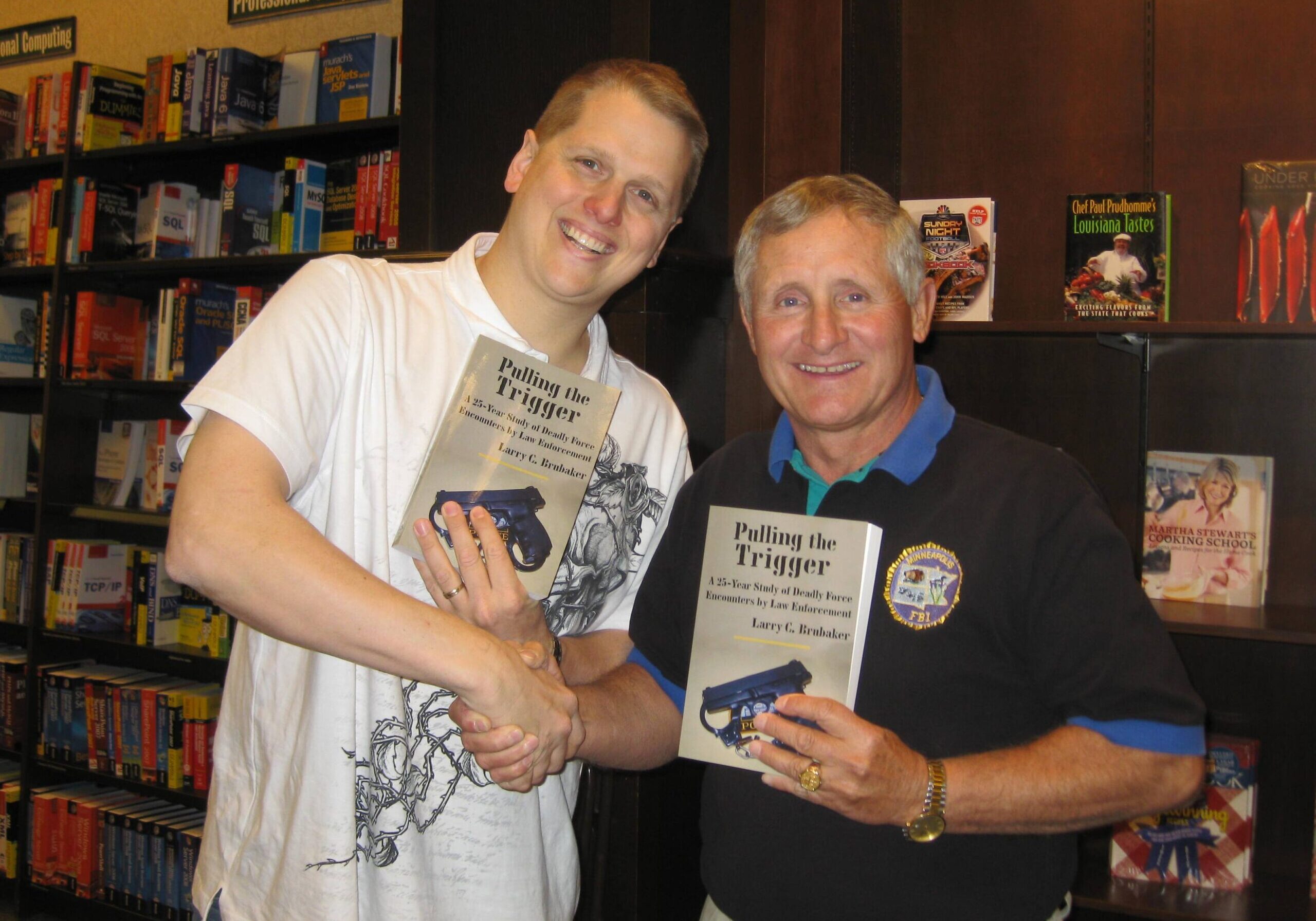 Dustin Reichert with retired FBI agent Larry Brubaker